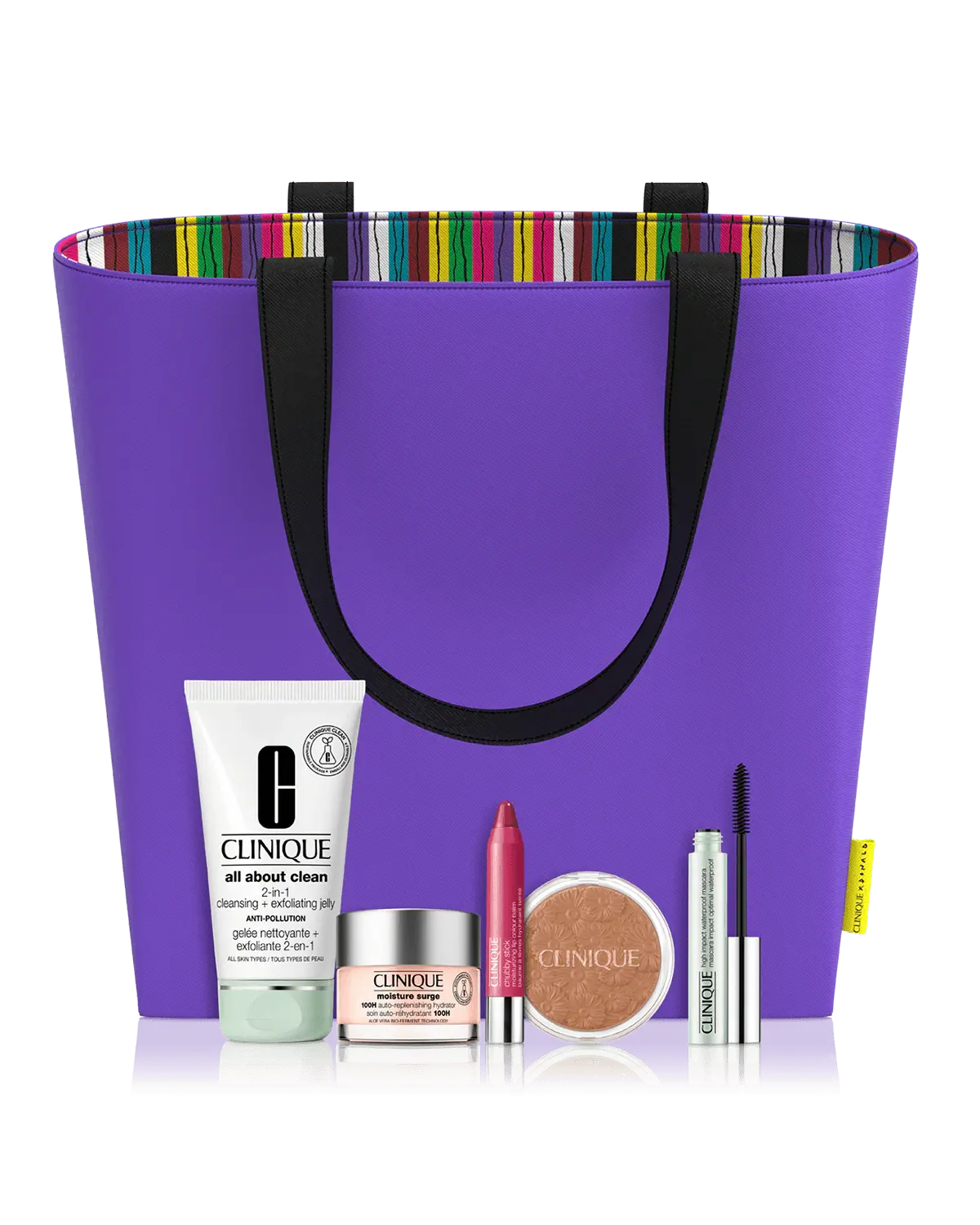 کیف دوشی دورو بزرگ و پارچه ای کلینیک رنگ بنفش 